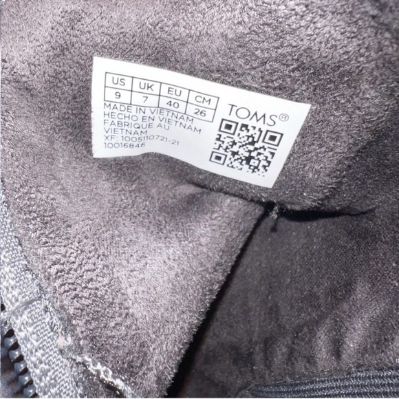 Toms Boots Womens 9 Sadie Wedge Heels Ankle Booties 10016846 Gray Suede Side Zip - Picture 8 of 8